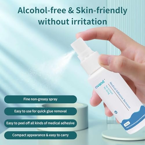 Medizinischer Klebstoffentferner Spray - 30 ml. Sanfter Ostomie-Klebstoffentferner: Kleberentferner für Haut, Stoma, Brustprothese, Klebeband