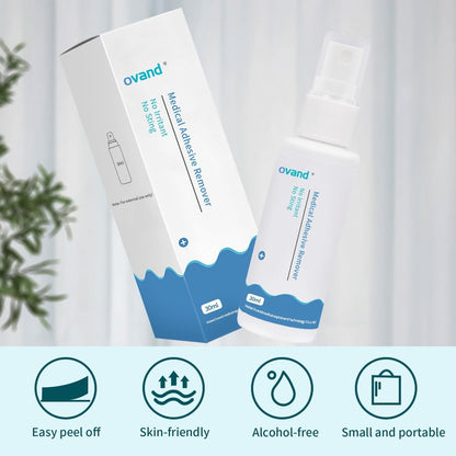 Medizinischer Klebstoffentferner Spray - 30 ml. Sanfter Ostomie-Klebstoffentferner: Kleberentferner für Haut, Stoma, Brustprothese, Klebeband