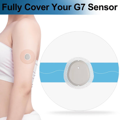 Kuruyo 60er-Pack Dexcom G7 Overpatches, wasserdichte Stelo Haftpflaster G7 Overpatch transparente vollständige Sensorabdeckungen ohne Loch, latexfrei & hypoallergen, schweißbeständig, 15 Tage haltbar