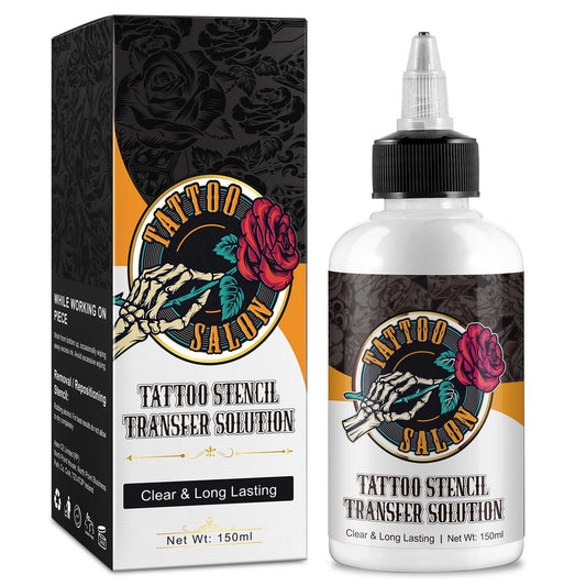 Tattoo Stencil Transfer Gel Lösung, 150ml - Professionelles Stencil Gel für saubere & langanhaltende Tattoo-Schablonen