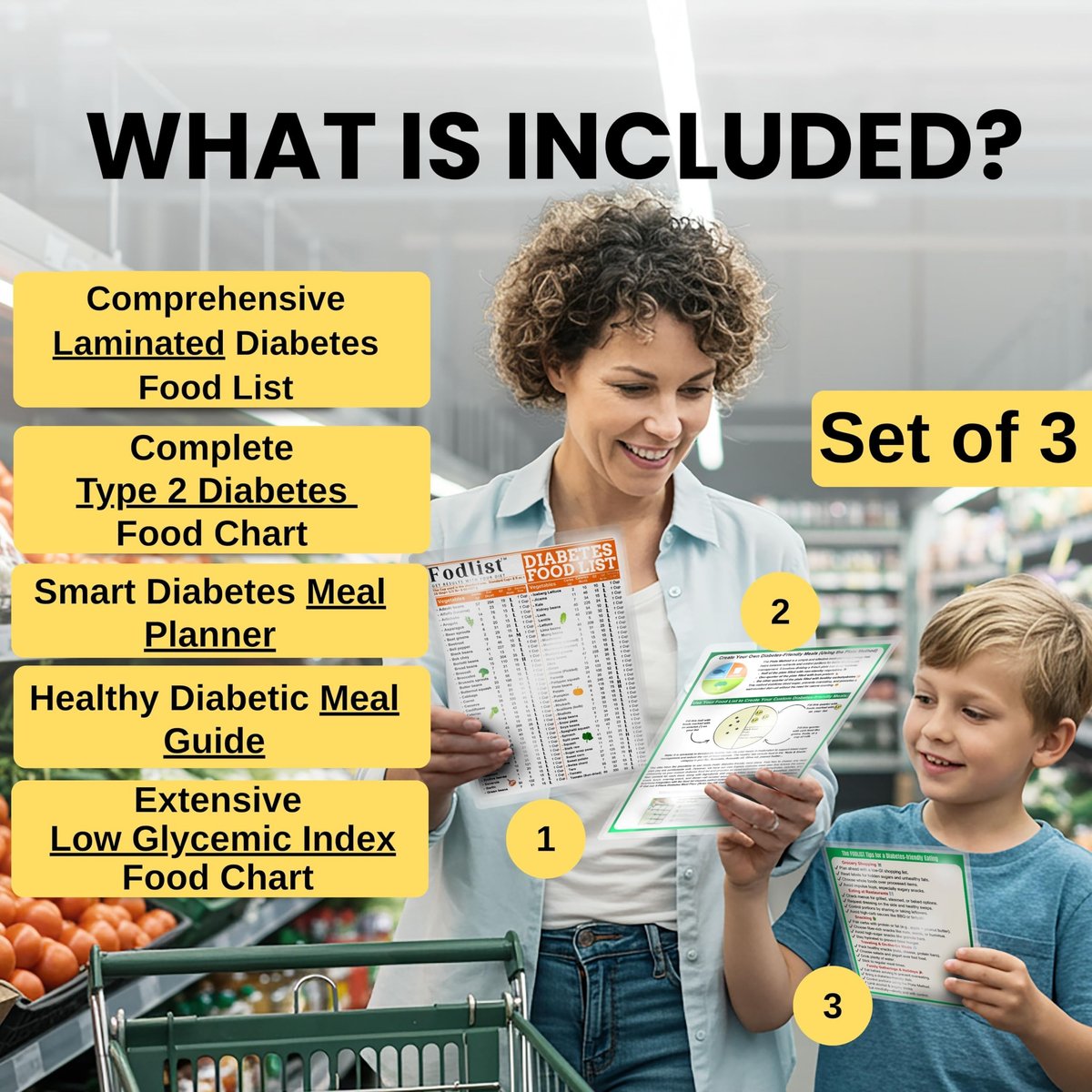 Glykämischer Index Lebensmittel-Führer – Diabetes-Lebensmittel-Tabelle & Glykämischer Index 2026, Laminierte Diabetes-Lebensmittel-Liste und Mahlzeitenplaner, Diabetes-Lebensmittel-Liste, Typ 1, Typ 2 & Prädiabetes, Kohlenhydratzähler