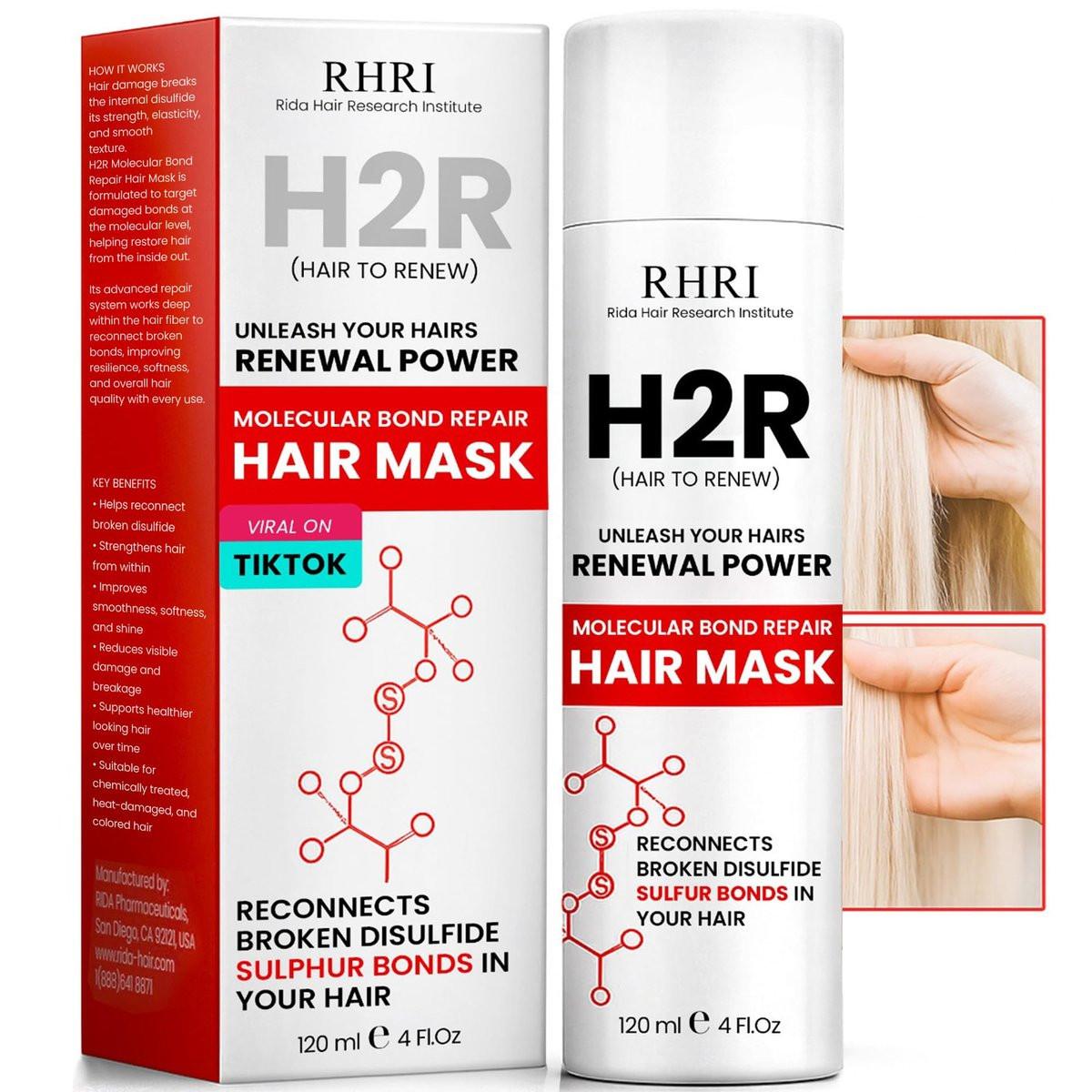 Haarmaske für geschädigtes Haar | Leave-In Haarmaske | Molekulare Bindung für Haarwachstum, dünner werdendes Haar und Spliss | Schnelle Reparatur von Schäden durch Bleiche, Chemikalien und Hitze | Frizz-Kontrolle Haarbehandlung