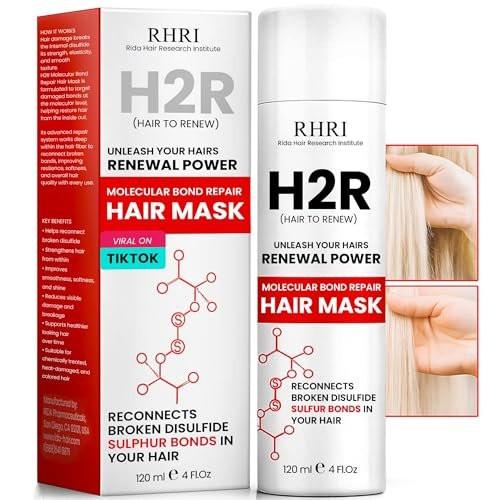 Haarmaske für geschädigtes Haar | Leave-In Haarmaske | Molekulare Bindung für Haarwachstum, dünner werdendes Haar und Spliss | Schnelle Reparatur von Schäden durch Bleiche, Chemikalien und Hitze | Frizz-Kontrolle Haarbehandlung