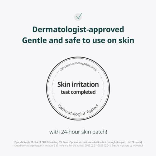 Goodal Apple Mint AHA BHA Peeling Serum – 2,5% AHA & 0,5% BHA Salicylsäure gegen Mitesser, vergrößerte Poren, Falten & feine Linien – 18-freie Formel, 50 ml