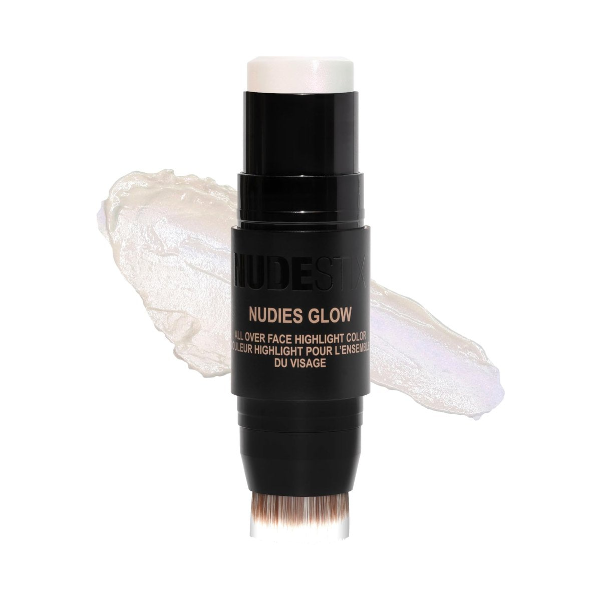Nudestix Nudies Glow Highlighter Stick – Multi-Use Cream Highlighter für Gesicht, Augen & Körper mit integriertem Pinsel | Illumi-Naughty