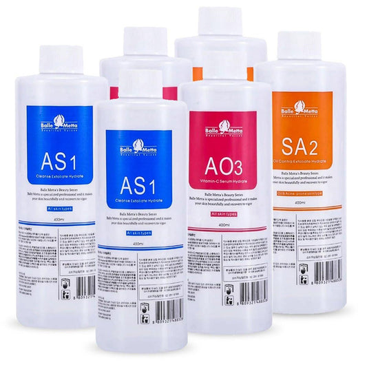 YMEYFAN Hydrate Solution für Gesichtsbehandlungen – 6er-Pack (400 ml) für Wasserstoff-Sauerstoff-Gesichtsmassagegeräte, Aqua-Peeling-Lösung, feuchtigkeitsspendendes Serum für die Gesichtshautpflege