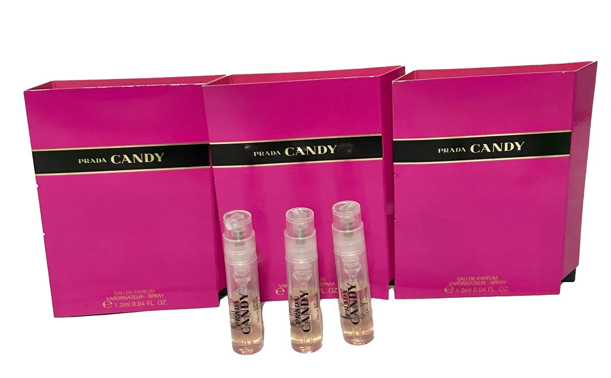 Prada Candy Eau de Parfum Probenduo – 3 x 1,2 ml Sprühproben für Damen