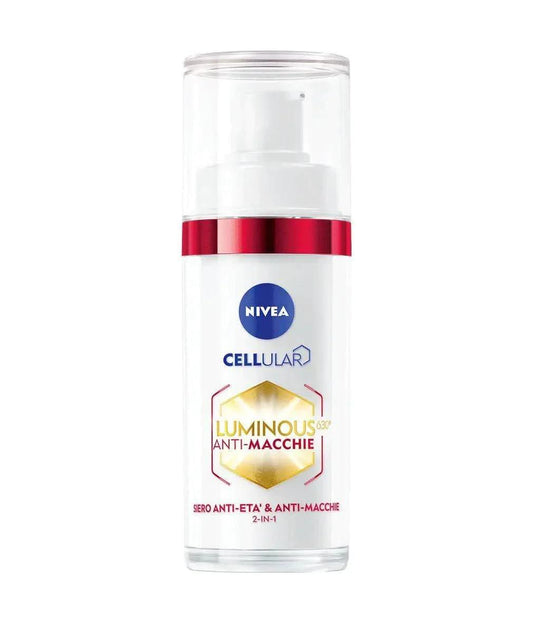 NIVEA Cellular Luminous630 Anti-Spot & Anti-Age Face Serum 30 ml – Für einen strahlenderen, ebenmäßigeren Teint und verbesserte Hautausstrahlung mit feuchtigkeitsspendender, festigender Formel für alle Hauttypen