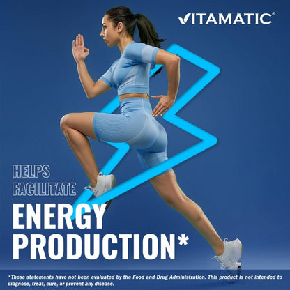 Vitamatic Folsäure, Vitamin B12 & B6 – 180 schnell lösliche Tabletten für Herzgesundheit, Energieproduktion & Unterstützung der roten Blutkörperchen
