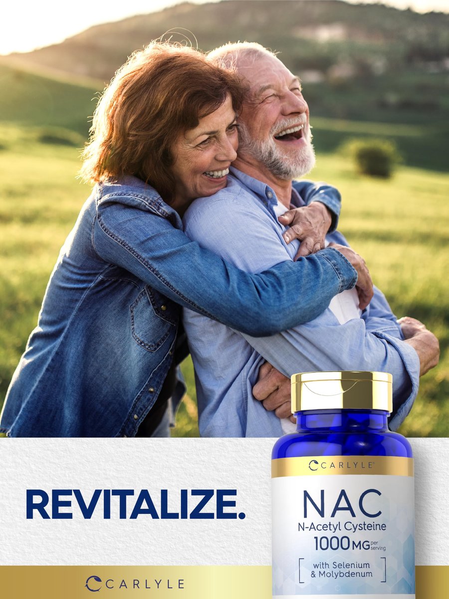 Carlyle NAC Supplement N-Acetyl Cystein 1000 mg | 80 Kapseln | mit Selen & Molybdän | Vegetarisch, Nicht-GVO & Glutenfrei