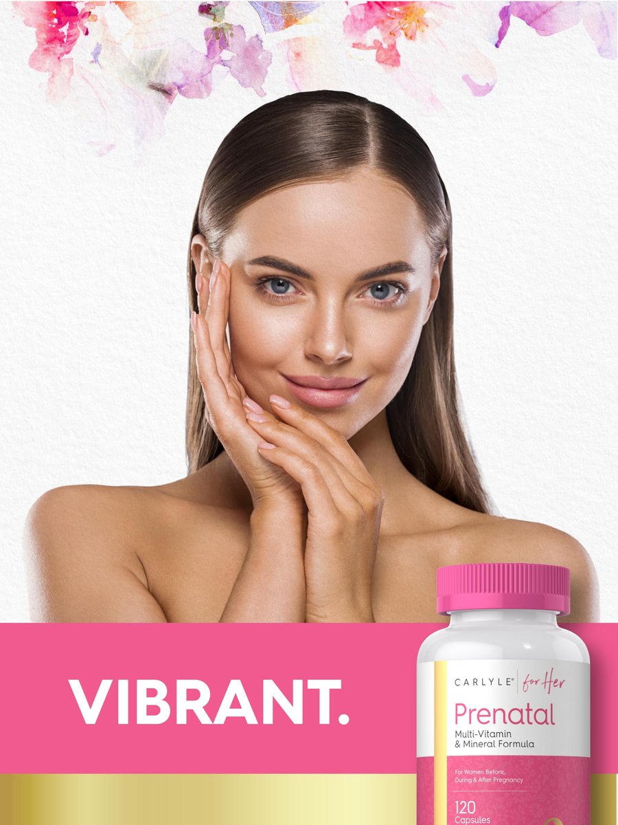 Carlyle Schwangerschaftsvitamine für Frauen | 120 Kapseln | Multivitamin- und Mineralstoffformel mit Folsäure | Nicht-GVO und glutenfrei