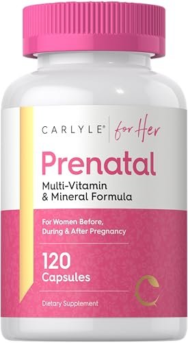 Carlyle Schwangerschaftsvitamine für Frauen | 120 Kapseln | Multivitamin- und Mineralstoffformel mit Folsäure | Nicht-GVO und glutenfrei