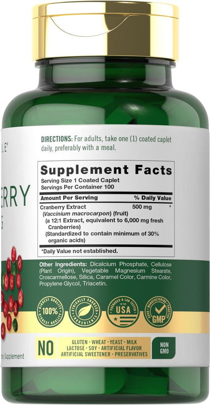 Carlyle Cranberry Kapseln | 100 Kapseln | Nicht-GVO, Glutenfrei für Männer & Frauen