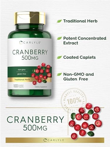 Carlyle Cranberry Kapseln | 100 Kapseln | Nicht-GVO, Glutenfrei für Männer & Frauen