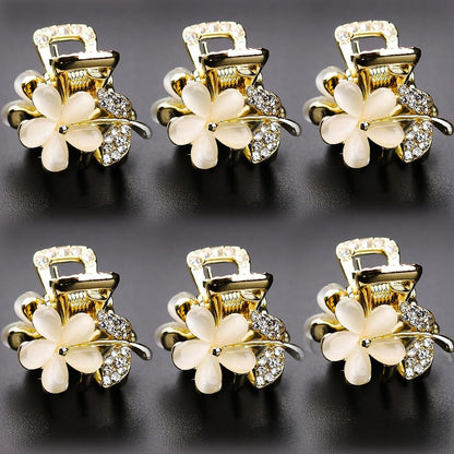 Kleine Haar-Claw-Clips, Opal-Rhinestone-Haarklammern, Kristallgriff für dickes, dünnes, langes oder kurzes Haar