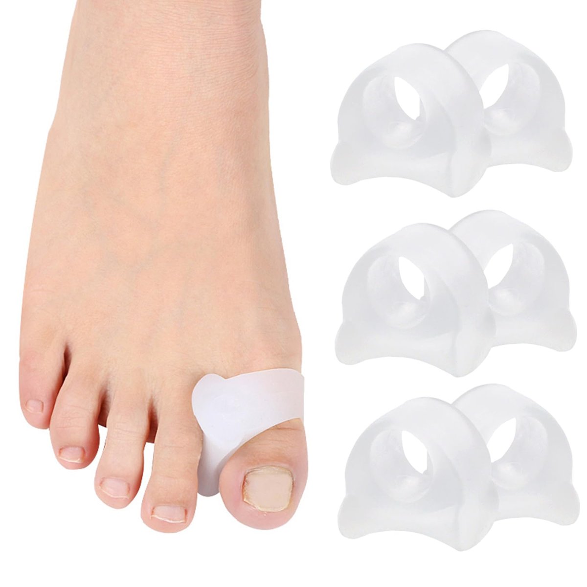 Misorita 12er-Pack Gel-Zehenspreizer – Korrektur von Zehenfehlstellungen, Überlappungen, Hammerzehen & Ballenzehen – Flexible Zehenstützen zur Wiederherstellung der natürlichen Zehenform