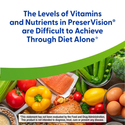 PreserVision AREDS 2 Augenvitamine, von Augenärzten empfohlen, Kaubare Luthein- und Zeaxanthin-Tabletten mit Vitamin C, Vitamin E, Zink und Kupfer, gemischte Beeren, 70 Tabletten