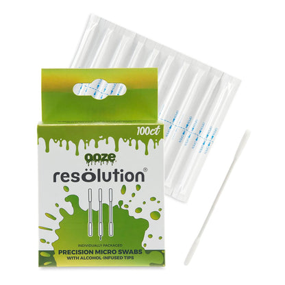 RESÖLUTION Alkohol-Wattestäbchen – Präzisions-Mikro-Wattestäbchen mit Reinigungsalkohol