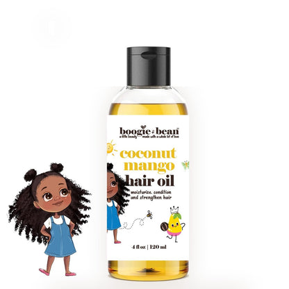 Boogie and Bean Kinder-Haaröl für Locken, Naturhaar und geflochtene Styles – Geeignet für Babys, Mädchen und Jungen mit 4c-Haartyp