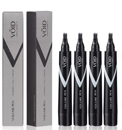 VOID Homme Bartstift für Männer (4er-Pack) – Sofortiger Bartfüller & Bartstift, wasserfest (Schwarz)