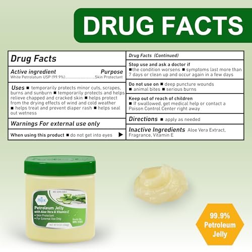 MED PRIDE Petroleum Jelly mit Aloe Vera & Vitamin E, 227 g – Hautschutz und Feuchtigkeitscreme für trockene oder gereizte Haut, Ausschläge, rissige Lippen, kleine Schnitte, Verbrennungen und Windeldermatitis