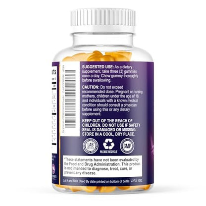 Probiotische Gummibärchen – 6 Premium-Probiotika-Stämme – Tägliches Probiotikum für die Darmgesundheit für Frauen, Männer & Teenager – Natürliche Unterstützung der Verdauung und des Immunsystems – 120 Gummibärchen