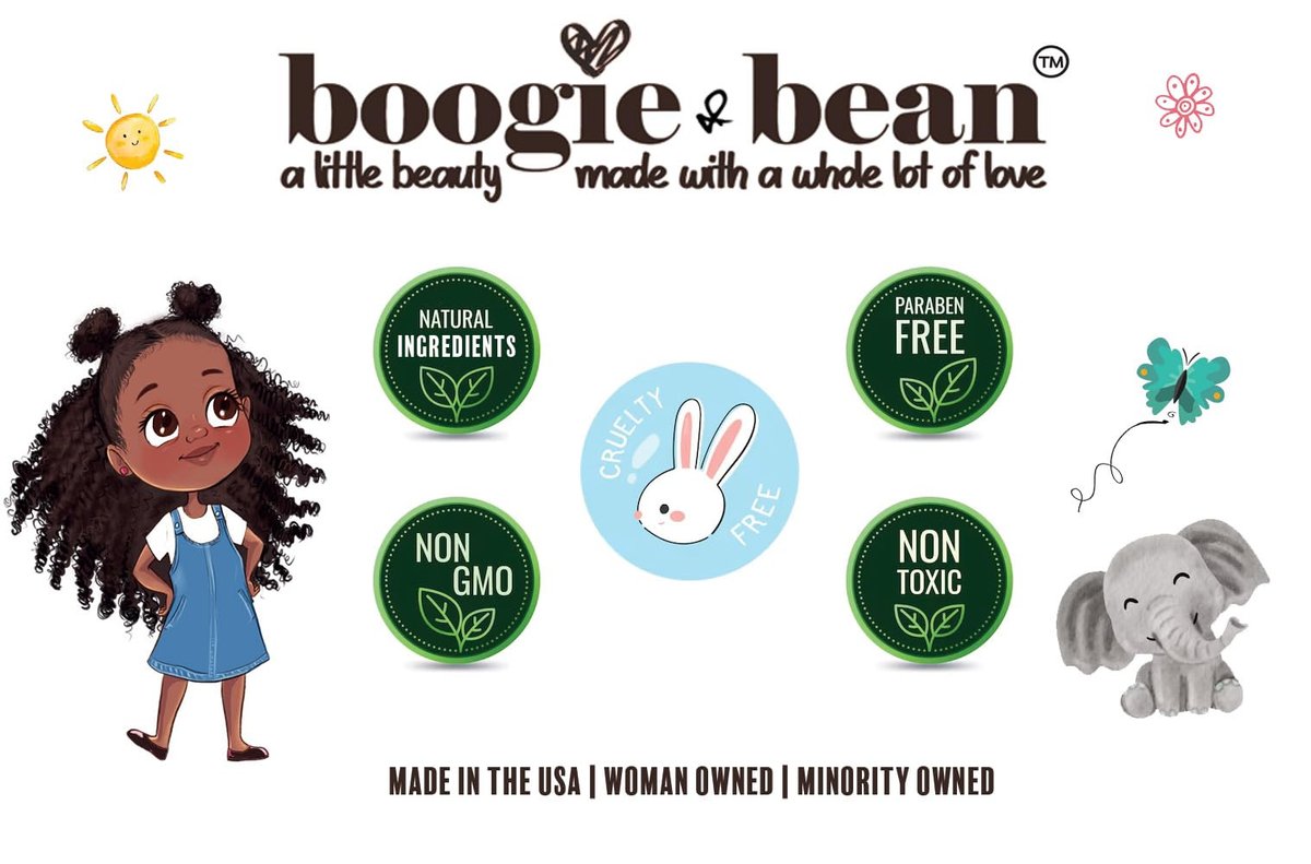 Boogie and Bean Haarstylingcreme oder Pomade für dickes und lockiges Kinderhaar mit Locs, Locken, Twists & Zöpfen, hergestellt mit natürlichen Ölen wie Kokosnuss & Mangobutter für schwarzes Haar
