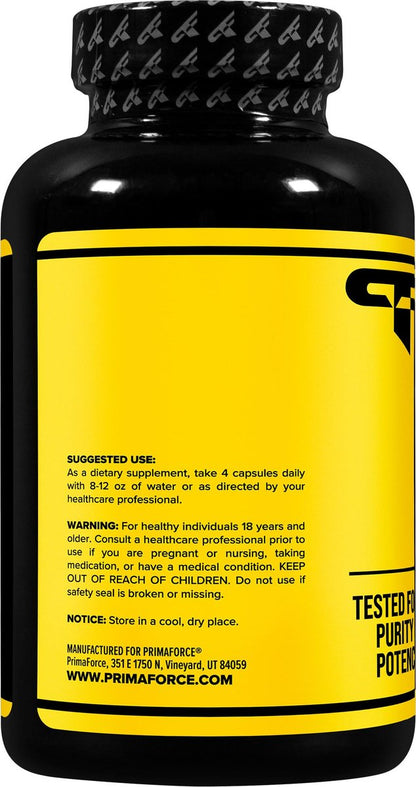 Primaforce Creatin Monohydrat Kapseln – 240 Kapseln, 3.000 mg pro Portion, glutenfrei und nicht gentechnisch verändert