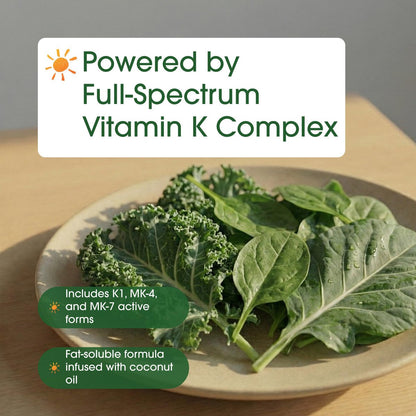 NatureBell Vitamin K Komplex - 300 Weichkapseln - 2.600 mcg Vitamin K - Vollspektrum Knochen- & Herzgesundheit - Hochabsorbierbares K1 & K2 MK-4 & MK-7*
