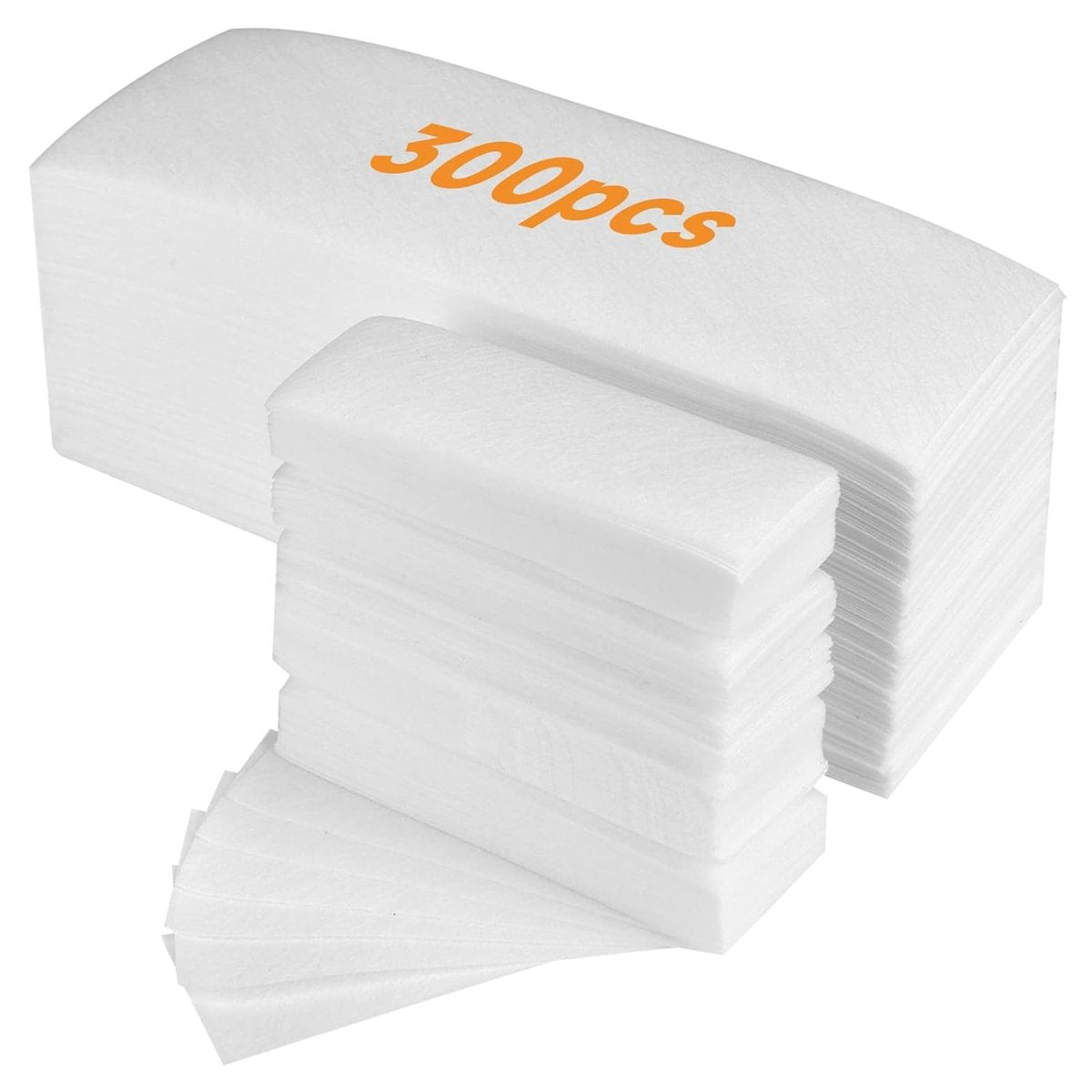 FEBABACI 300 Stück Vlies-Wachsstreifen für Gesicht und Körper, Haarentfernung ohne Wachs, professionelle Wachsstreifen (2,8'' x 7,9'' und 1,4'' x 3,9'')