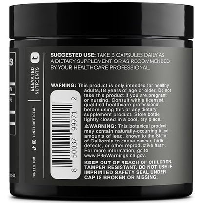 Toniiq 1500 mg Ultrahohe Reinheit Ca-AKG Kapseln - 99%+ hochreines und bioverfügbares Calcium-Alpha-Ketoglutarat - Calcium AKG Langlebigkeitsergänzung - 120 Ca-AKG vegetarische Kapseln