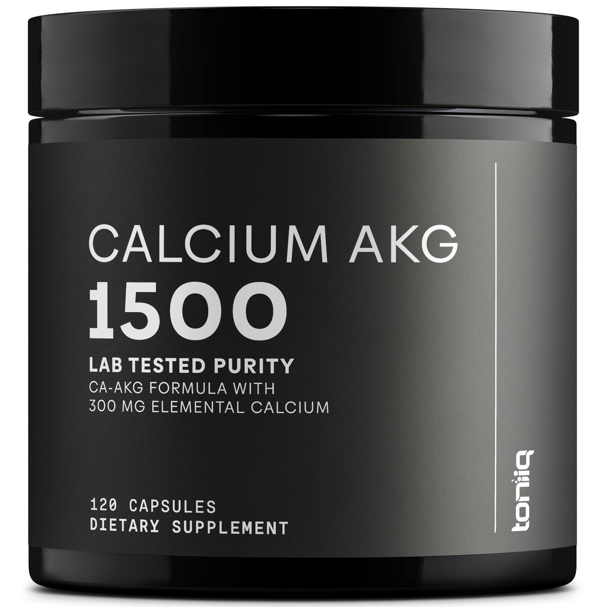 Toniiq 1500 mg Ultrahohe Reinheit Ca-AKG Kapseln - 99%+ hochreines und bioverfügbares Calcium-Alpha-Ketoglutarat - Calcium AKG Langlebigkeitsergänzung - 120 Ca-AKG vegetarische Kapseln