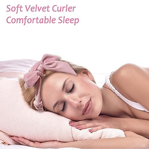 Heatless Curls Overnight Headband, 70 Zoll - No Heat Haarcurler für mittellanges bis langes Haar, Pink