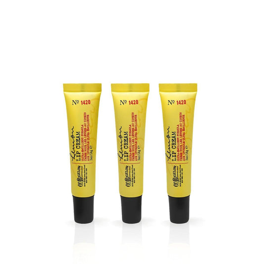 C.O. Bigelow Lemon Lip Cream Tubes, 3er-Pack Zitronen-Lippenbalsam mit Sheabutter, Lippenpflege-Set, 0,5 oz