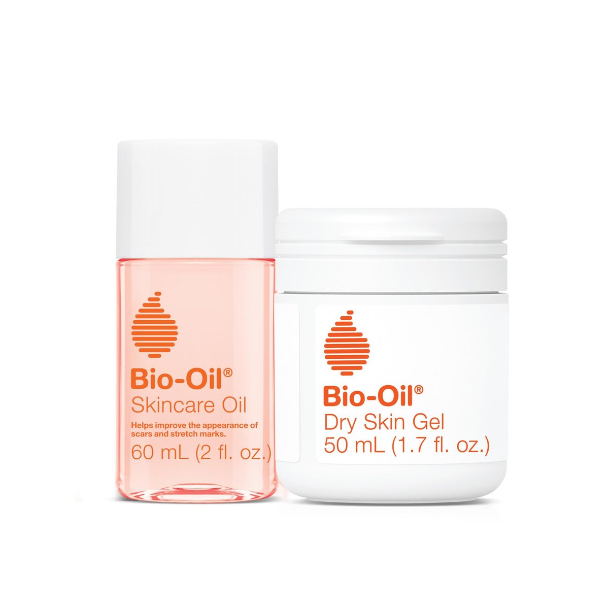 Bio-Oil Reiseset für Narben, Dehnungsstreifen und trockene Haut – Hautpflegeöl (60 ml) und Trockenhaut-Gel (50 ml)