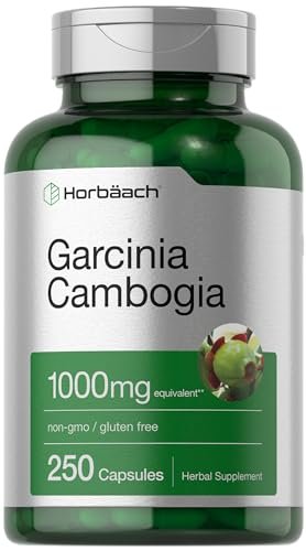 Horbaach Garcinia Cambogia Extrakt Kapseln | 250 Kapseln | Pflanzliches Nahrungsergänzungsmittel | Non-GMO, Glutenfrei
