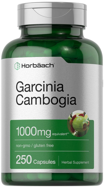 Horbaach Garcinia Cambogia Extrakt Kapseln | 250 Kapseln | Pflanzliches Nahrungsergänzungsmittel | Non-GMO, Glutenfrei