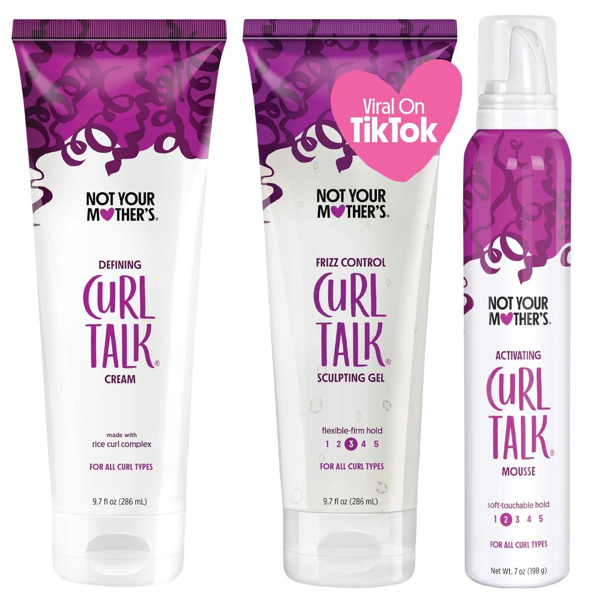 Not Your Mother's Curl Talk Kit – Definierende Creme, Frizz-Kontroll-Gel & Aktivierschaum (9,7 fl.oz + 9,7 fl.oz + 7 oz)