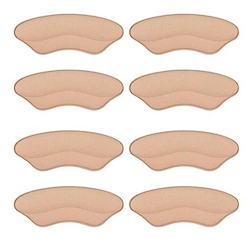 Fersenpolster für zu große Schuhe – Ferseneinlagen für Damen, Fersenhalter, Fersenschutz, Polster gegen Blasen und lockere Schuhe, Schaumstoff, Rosabraun, 4 Paare