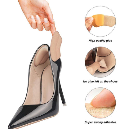 Fersenpolster für zu große Schuhe – Ferseneinlagen für Damen, Fersenhalter, Fersenschutz, Polster gegen Blasen und lockere Schuhe, Schaumstoff, Rosabraun, 4 Paare