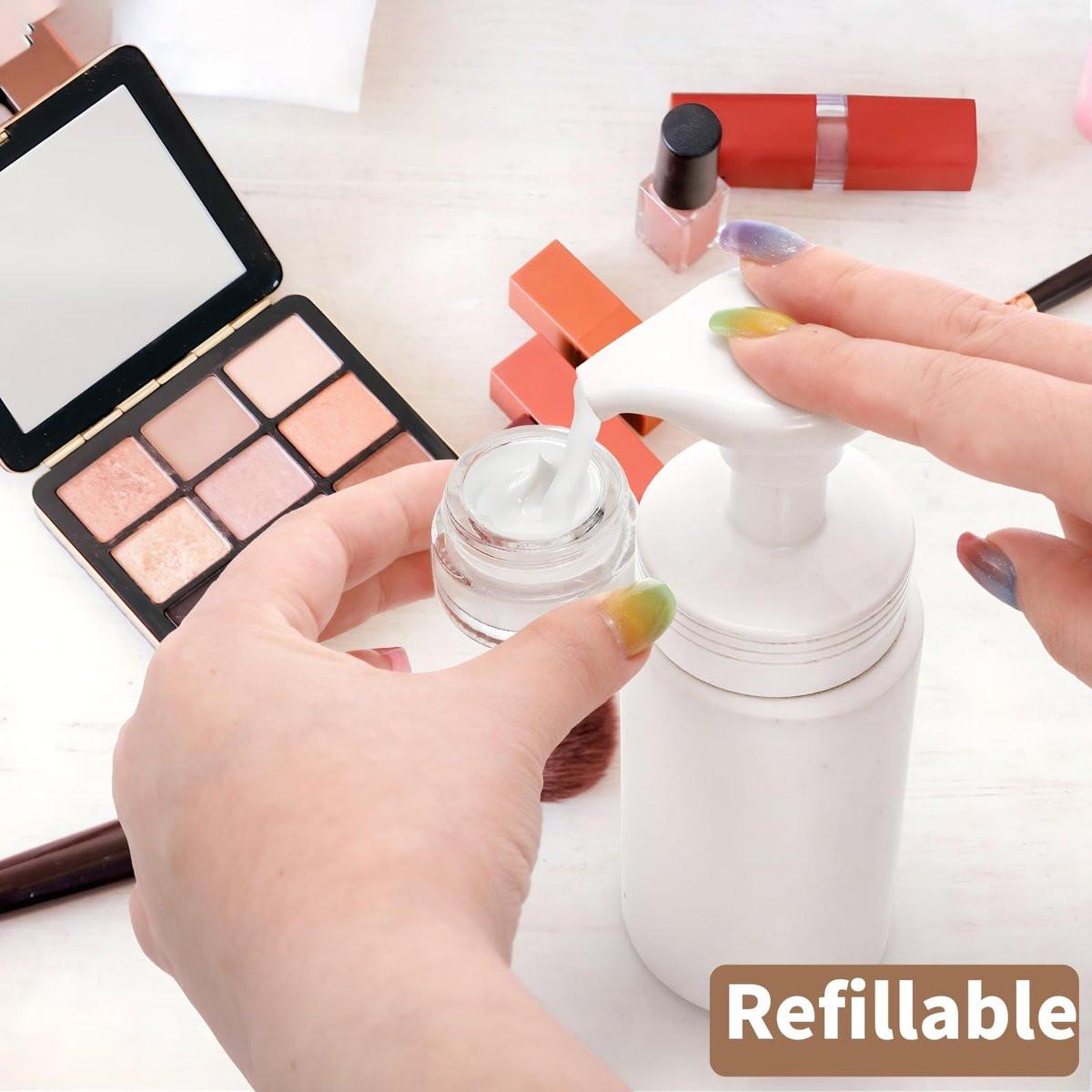 Coloch 70er-Pack 10ml Mini-Glasprobengläser mit luftdichtem Deckel, 10 Gramm Glas-Kosmetikbehälter, klare runde Lippenbalsam-Behälter für Kosmetik, Lotion, Creme, Proben, Hautpflege, Reisen, Einzelhandel