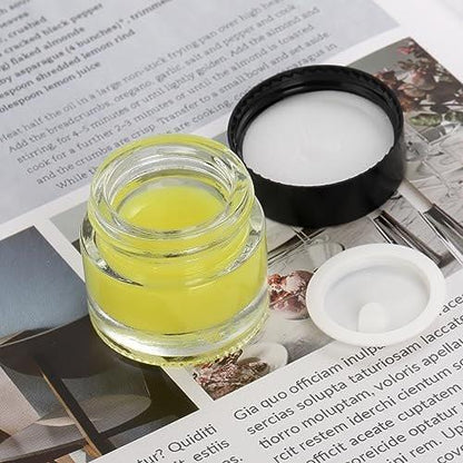 Coloch 70er-Pack 10ml Mini-Glasprobengläser mit luftdichtem Deckel, 10 Gramm Glas-Kosmetikbehälter, klare runde Lippenbalsam-Behälter für Kosmetik, Lotion, Creme, Proben, Hautpflege, Reisen, Einzelhandel
