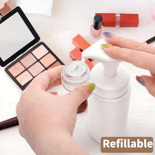 Coloch 70er-Pack 10ml Mini-Glasprobengläser mit luftdichtem Deckel, 10 Gramm Glas-Kosmetikbehälter, klare runde Lippenbalsam-Behälter für Kosmetik, Lotion, Creme, Proben, Hautpflege, Reisen, Einzelhandel