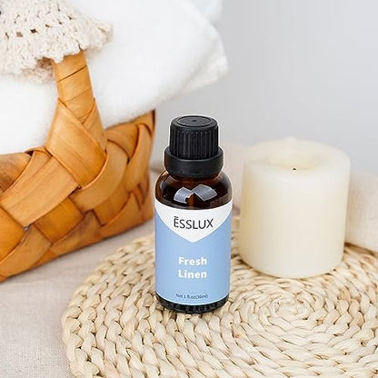 ESSLUX Fresh Linen Duftöl – Aromatherapie & sauberer Duft für Diffuser, Seife, Kerzen, Parfüm, 30 ml