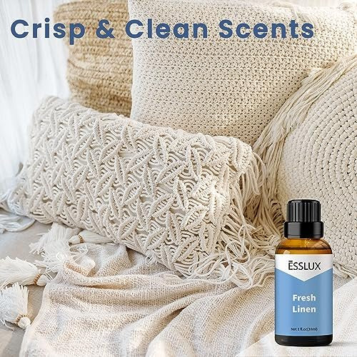 ESSLUX Fresh Linen Duftöl – Aromatherapie & sauberer Duft für Diffuser, Seife, Kerzen, Parfüm, 30 ml