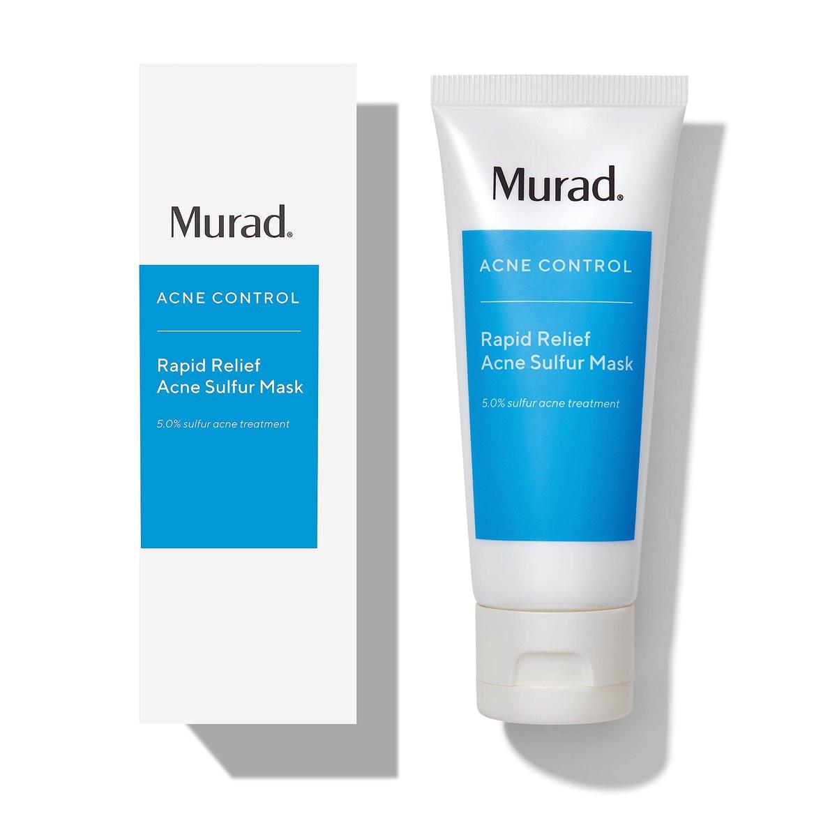 Murad Rapid Relief Akne Schwefel Maske – Tonerde Maske mit Salicylsäure, 5% Schwefel und österreichischem Torf reduziert Öl, minimiert Ausbrüche, verkleinert Pickel und befreit die Poren – 2,5 Fl Oz