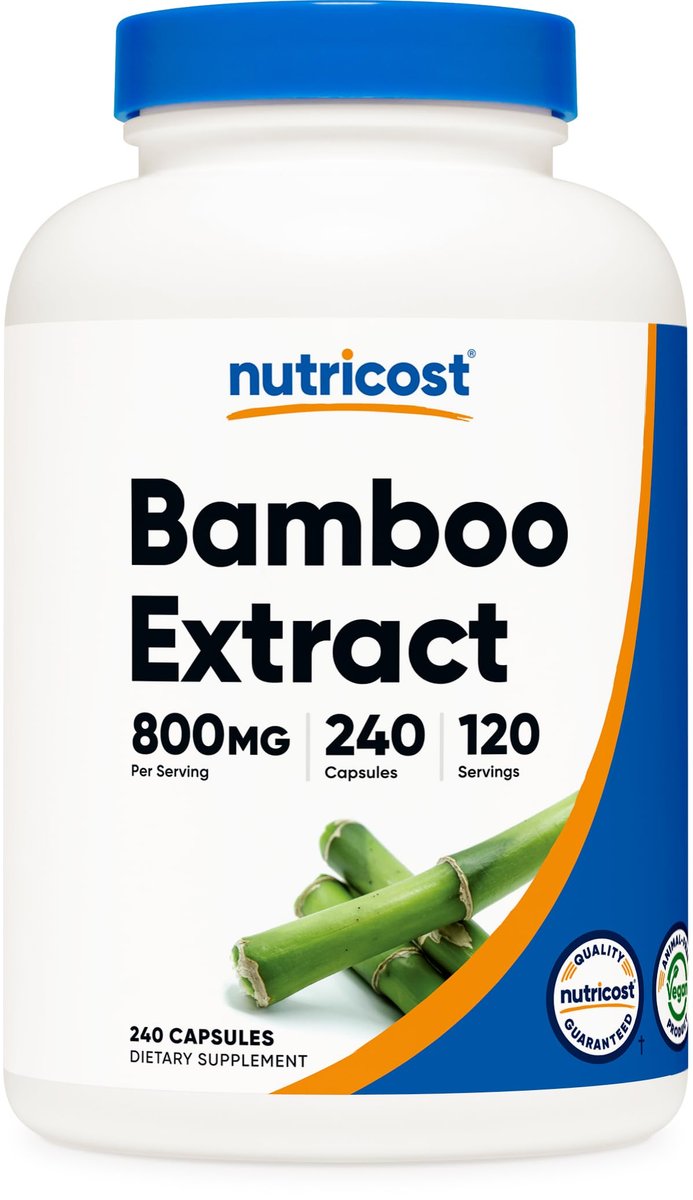 Nutricost Bambus-Extrakt, 400 mg, 240 Kapseln - Vegan, Glutenfrei & Nicht-GVO - 120 Portionen mit 800 mg