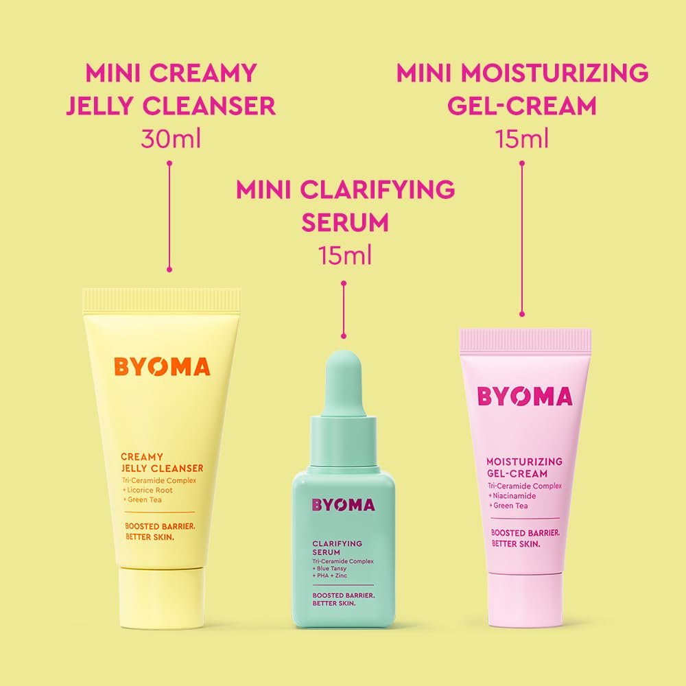 BYOMA So Clear Set – Barrier-Repair-Set für zu Akne neigende Haut: Reiniger, Serum & Feuchtigkeitscreme