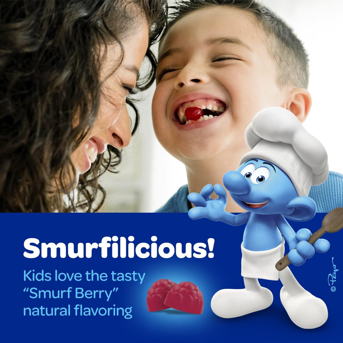 Smurfs Kids Calm Gummies – Beruhigungsgummis für Kinder mit Zitronenmelisse & L-Theanin – aus echtem Fruchtpüree – von Ärzten entwickelt – gelatinefrei, ohne Gentechnik, keine künstlichen Aromen oder Farben – 20 Portionen