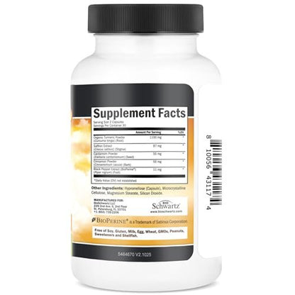 Kurkuma Kapseln mit Safran, Zimt und Kardamom plus BioPerin Schwarzer Pfeffer Extrakt für optimale Aufnahme – Natürliches Curcumin Gelenkunterstützung Supplement für Frauen und Männer, 60 Kapseln